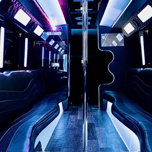 Luxury party bus interior